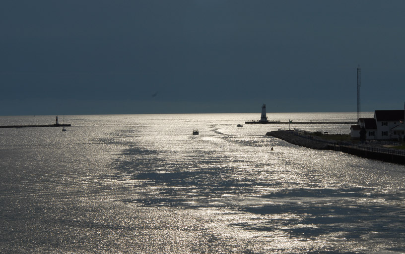 Sunset as we complete crossing to Ludington, Michigan - 948